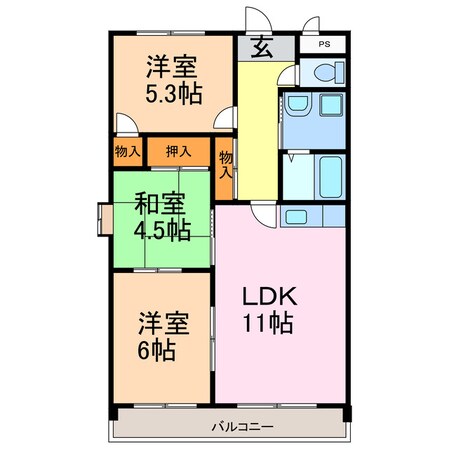 エスぺランサ左京山の物件間取画像